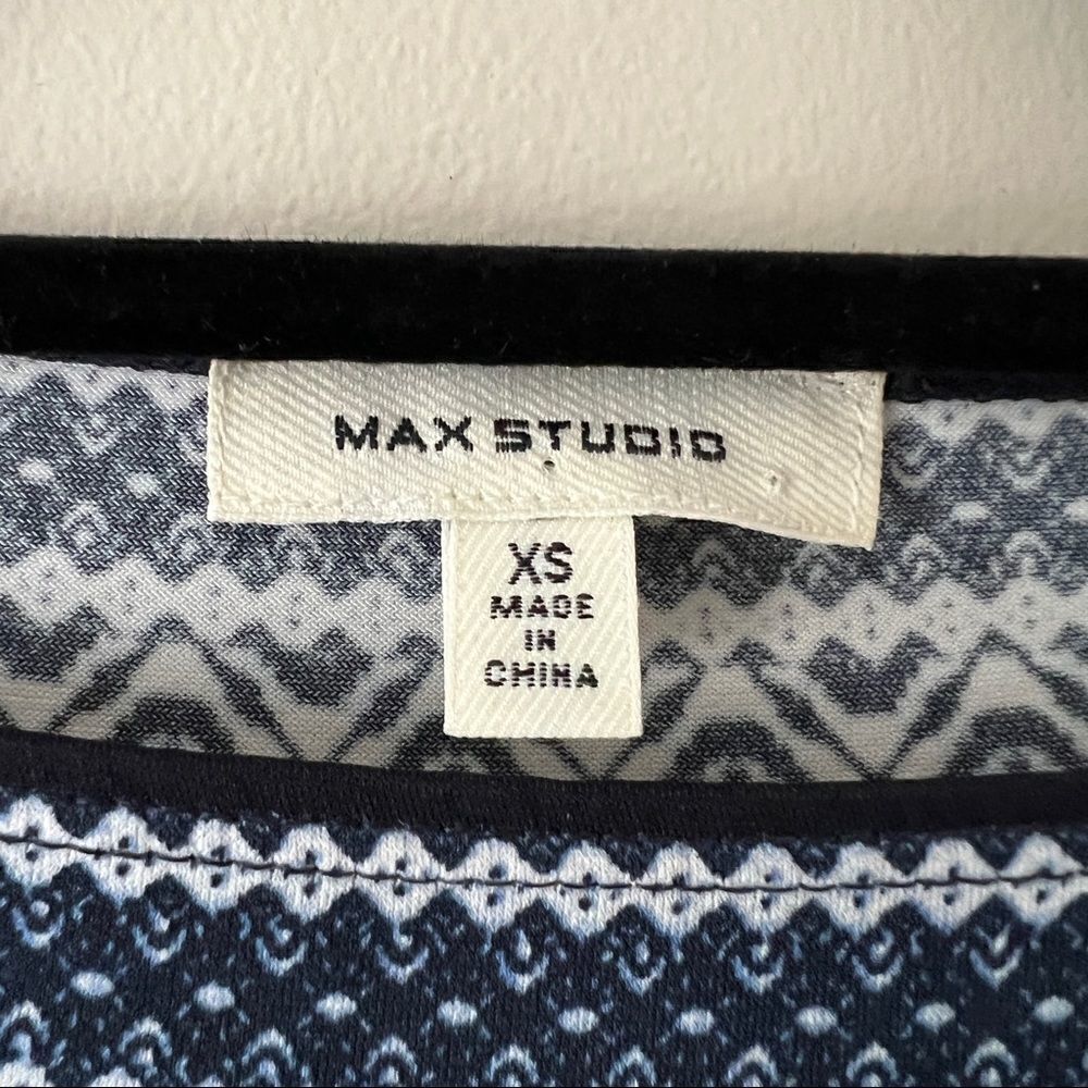 Max Studio Navy/White Sheath Dress Size Extra Small‎ - Picture 3 of 7